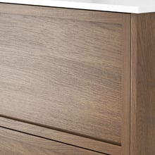 Cali 1200mm Walnut Wall Hung Vanity with Basin & Shaving Cabinet Package